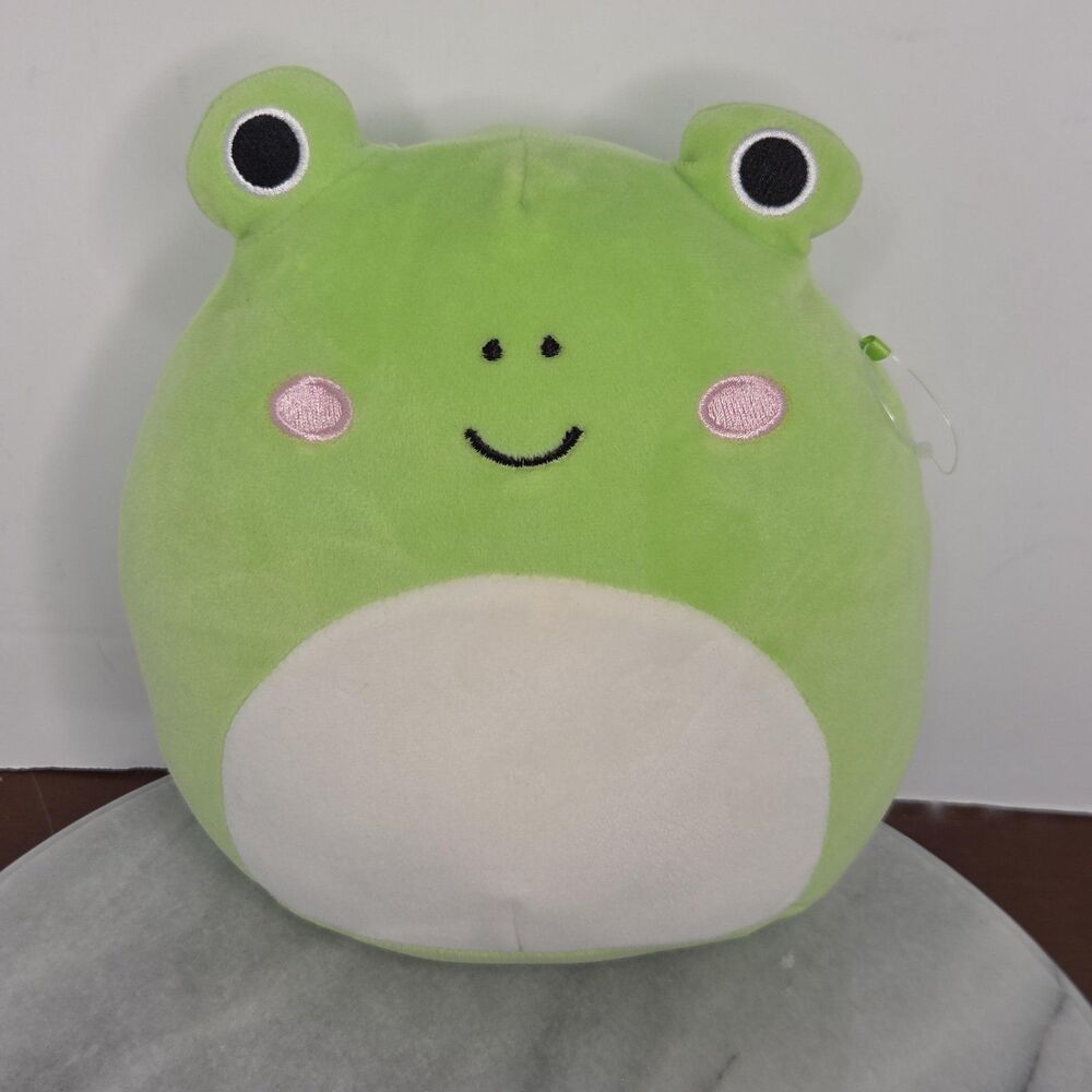 Squishmallows Frog Plush Small Stuffed Animal Toy Jazwares Green White Pink